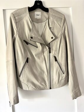 NWOT Distressed Leather Moto Jacket